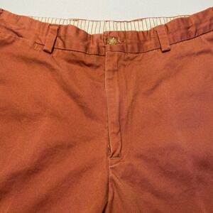 Bills Khakis Chino Pants 34 (32x33.5) Men Cotton Twill Straight Fit Burnt Orange